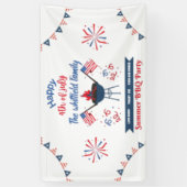 Bannière de fête BBQ d'été 4 juillet famille perso (Vertical)