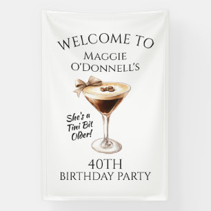 Bannière de fête d'anniversaire 40e Espresso Marti
