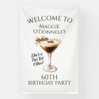 Bannière de fête d'anniversaire 60 ans Espresso Ma