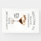 Bannière de fête d'anniversaire 70 ans Espresso Ma (Horizontal)