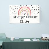 Bannière de fête d'anniversaire Arc-en-ciel et Coe (Salon professionnel)