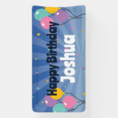 Bannière de fête d'anniversaire avec ballons (Verticale)