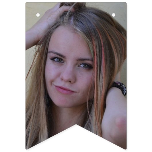 BANNière DE FÊTE D'ANNIVERSAIRE AVEC PHOTO PERSONN (Deuxième drapeau)