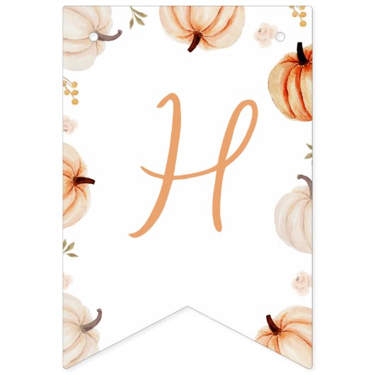 Bannière de fête d'anniversaire citrouille (Deuxième drapeau)