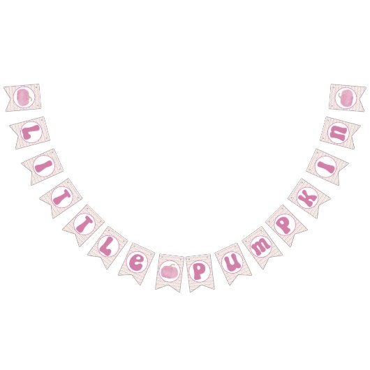 Bannière de fête d'anniversaire Citrouille rose (Tout)