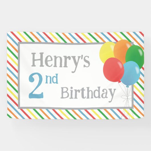 Bannière de fête d'anniversaire classique en forme (Horizontal)