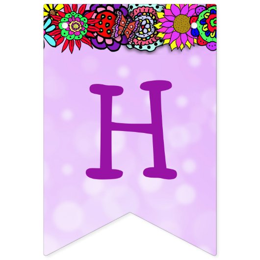 Bannière de fête d'anniversaire de jolies filles d (Deuxième drapeau)