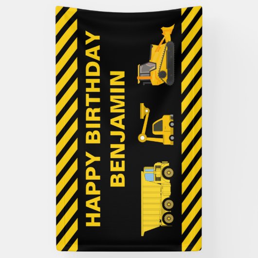 Bannière de fête d'anniversaire de la construction (Vertical)