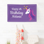 Bannière de fête d'anniversaire de la fille rose (En situation)