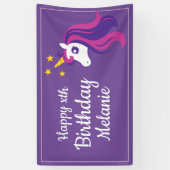 Bannière de fête d'anniversaire de la fille rose (Vertical)