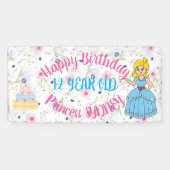 Bannière de fête d'anniversaire de princesse (Horizontal)