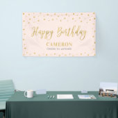 Bannière de fête d'anniversaire Gold & Pink (Salon professionnel)