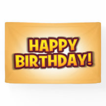 Bannière de fête d'anniversaire joyeuse réutilisab