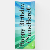 Bannière de fête d'anniversaire personnalisée bleu (Vertical)