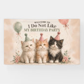 Bannière de fête d'anniversaire que je n'aime pas (Horizontal)