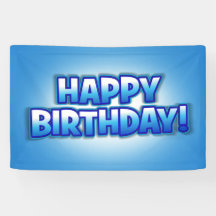 Bannière de fête d'anniversaire réutilisable "Cool