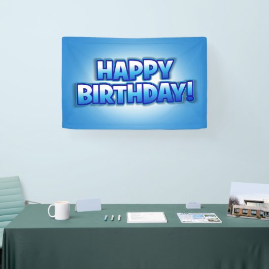 Bannière de fête d'anniversaire réutilisable "Cool (Salon professionnel)