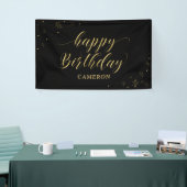 Bannière de fête d'anniversaire scintillante Or & (Salon professionnel)