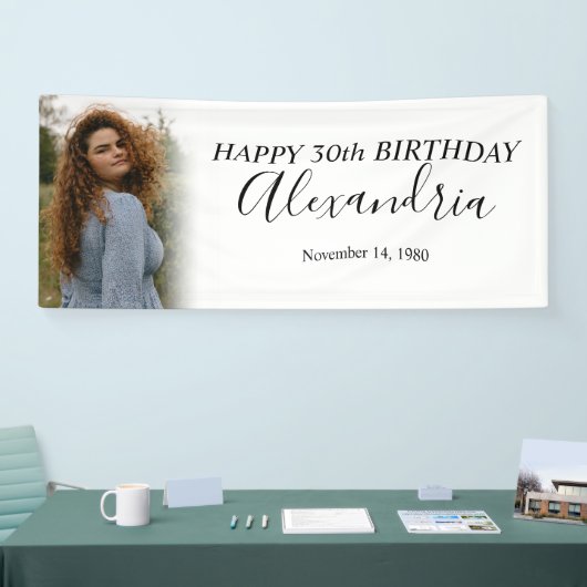 Bannière de fête d'anniversaire simple et moderne (Salon professionnel)