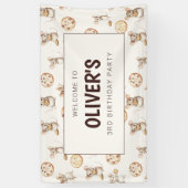 Bannière de fête d'anniversaire Souris et Cookies (Vertical)