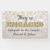 Bannière de fête d'annonce de fiançailles Go Bling (Horizontal)