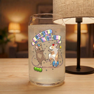 Bannière de fête Danse des souris Confettis et bal