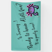 Bannière de fête d'axolotl excitée (Vertical)