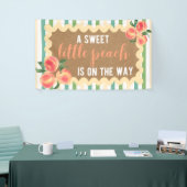 Bannière de fête de bébé fille thème pêche toile d (Salon professionnel)