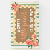 Bannière de fête de bébé fille thème pêche toile d (Vertical)