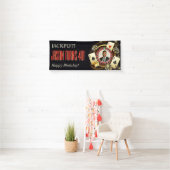 Bannière de fête de casino personnalisée, Photo de (En situation)