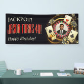 Bannière de fête de casino personnalisée, Photo de (Salon professionnel)