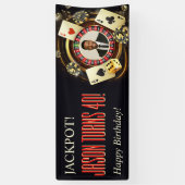 Bannière de fête de casino personnalisée, Photo de (Vertical)