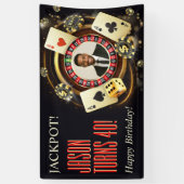 Bannière de fête de casino personnalisée, Photo de (Vertical)