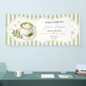 Bannière de fête de douche de mariée Matcha pour e (Salon professionnel)