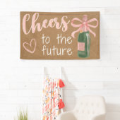 Bannière de fête de fiançailles pour la douche de (En situation)