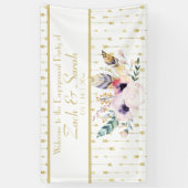 Bannière de fête de fiançailles Pretty Boho Bouque (Vertical)