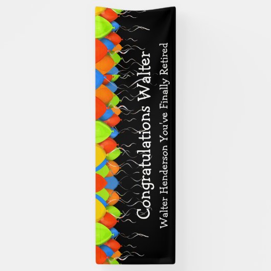 Bannière de fête de la retraite du bureau des ball (Vertical)