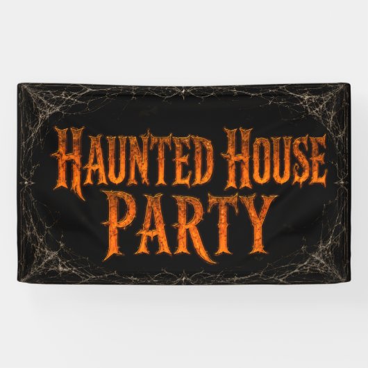 Bannière de fête de maison hantée (Horizontal)