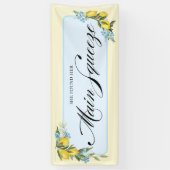 Bannière de Fête de Mariage au Citron (Vertical)