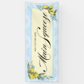 Bannière de Fête de Mariage au Citron (Vertical)