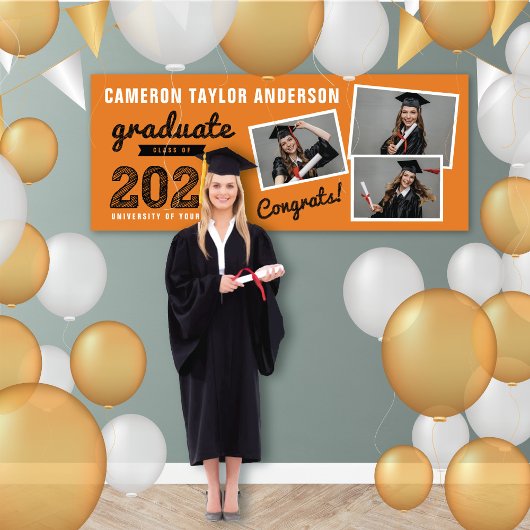 Bannière de fête de remise des diplômes 2026 Bold
