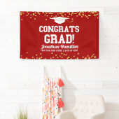 Bannière de fête de remise des diplômes avec confe (En situation)