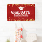 Bannière de fête de remise des diplômes avec confe (En situation)