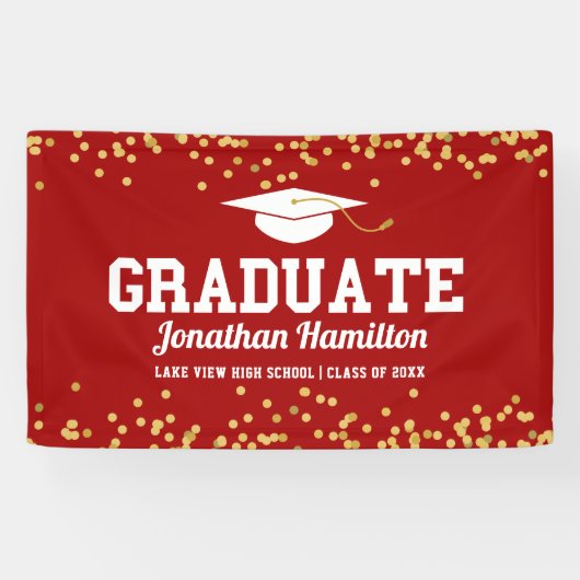 Bannière de fête de remise des diplômes avec confe (Horizontal)