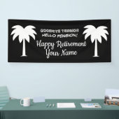 Bannière de fête de retraite personnalisée avec pa (Salon professionnel)