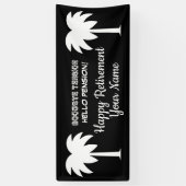 Bannière de fête de retraite personnalisée avec pa (Vertical)