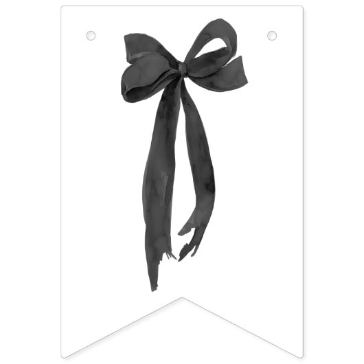 Bannière de Fête des mariées à bascule noir modern (Premier drapeau)