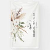 Bannière de Fête des mariées Boho Green Eucalyptus (Vertical)