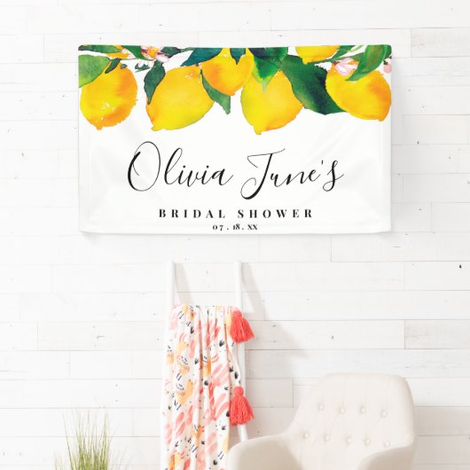 Bannière de Fête des mariées de citron tropical (En situation)