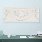 Bannière de Fête des mariées de feuillage de crème (Salon professionnel)